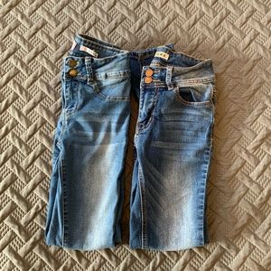 Two pairs of skinny jeans